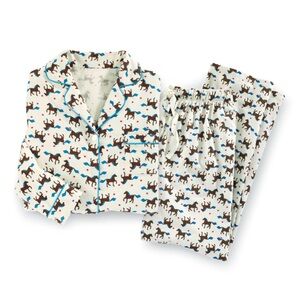 Women’s flannel Small Pajamas Set NEW with Horse equestrian print
